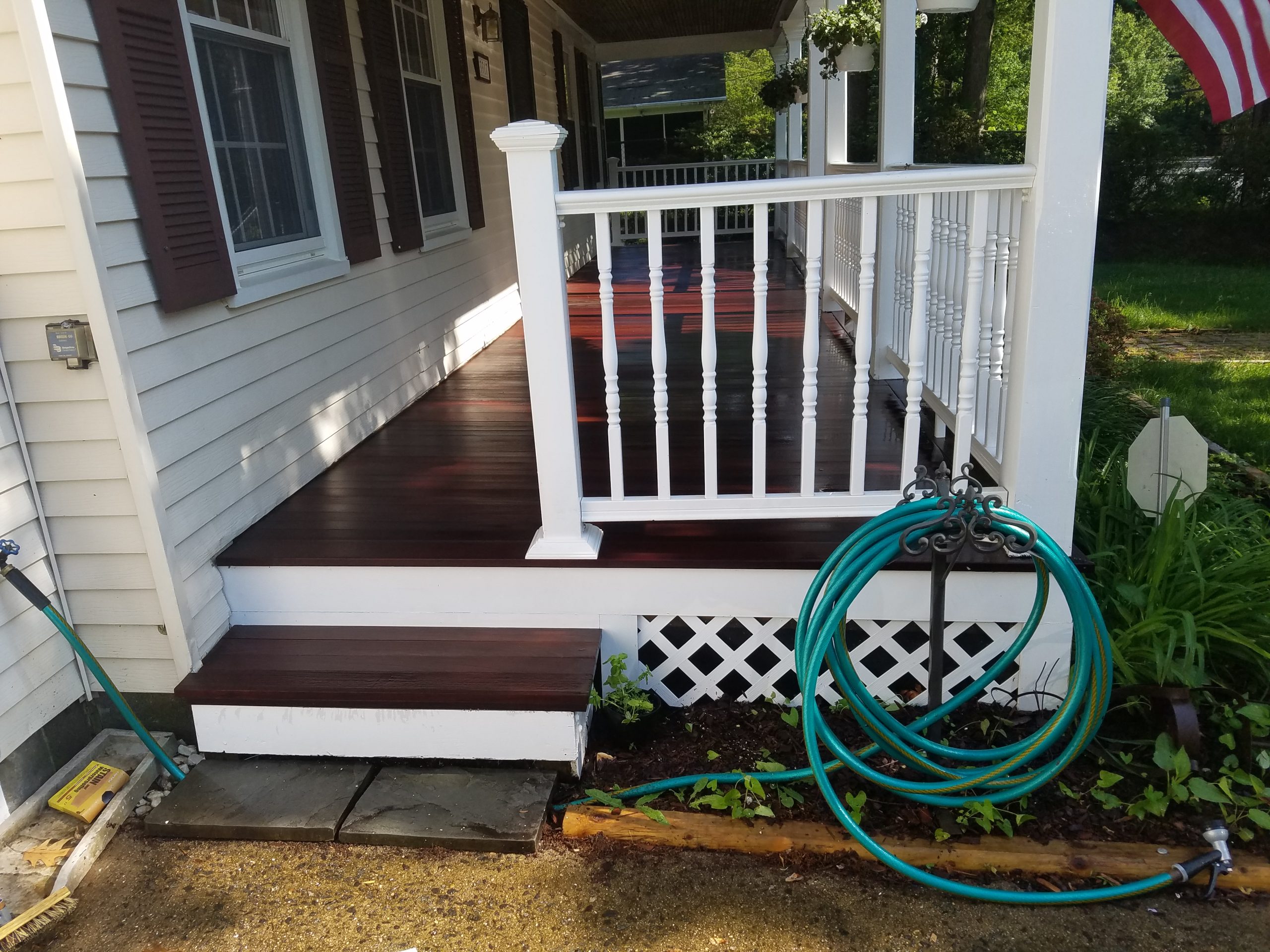 Porch staining 7